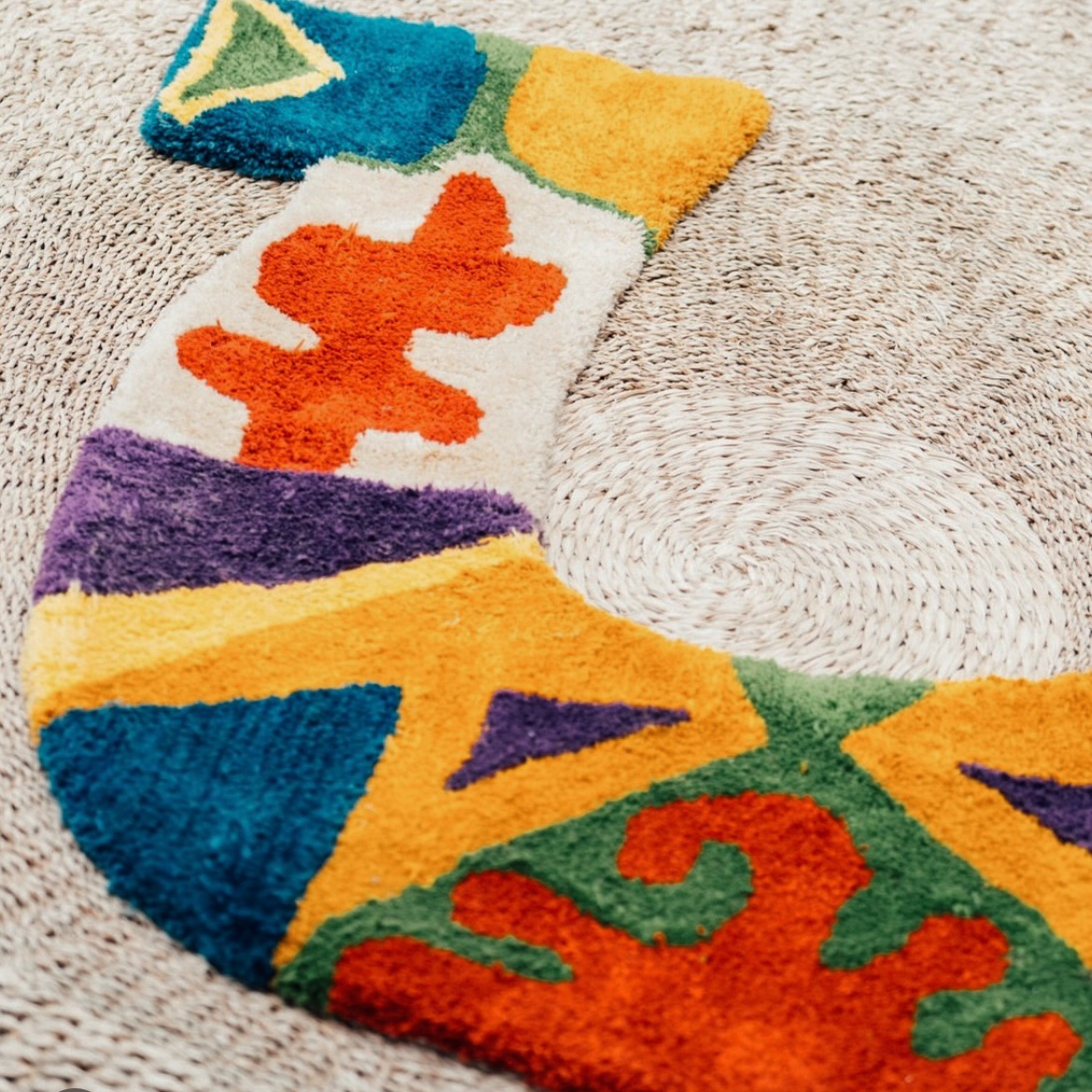 Colorful Folded Rug Floccus - Textile Studio